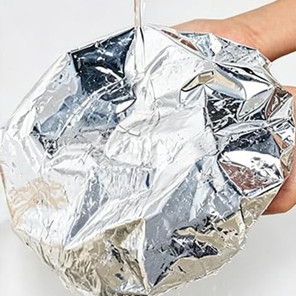 200Pcs Reusable Elastic Aluminum Foil Food Covers