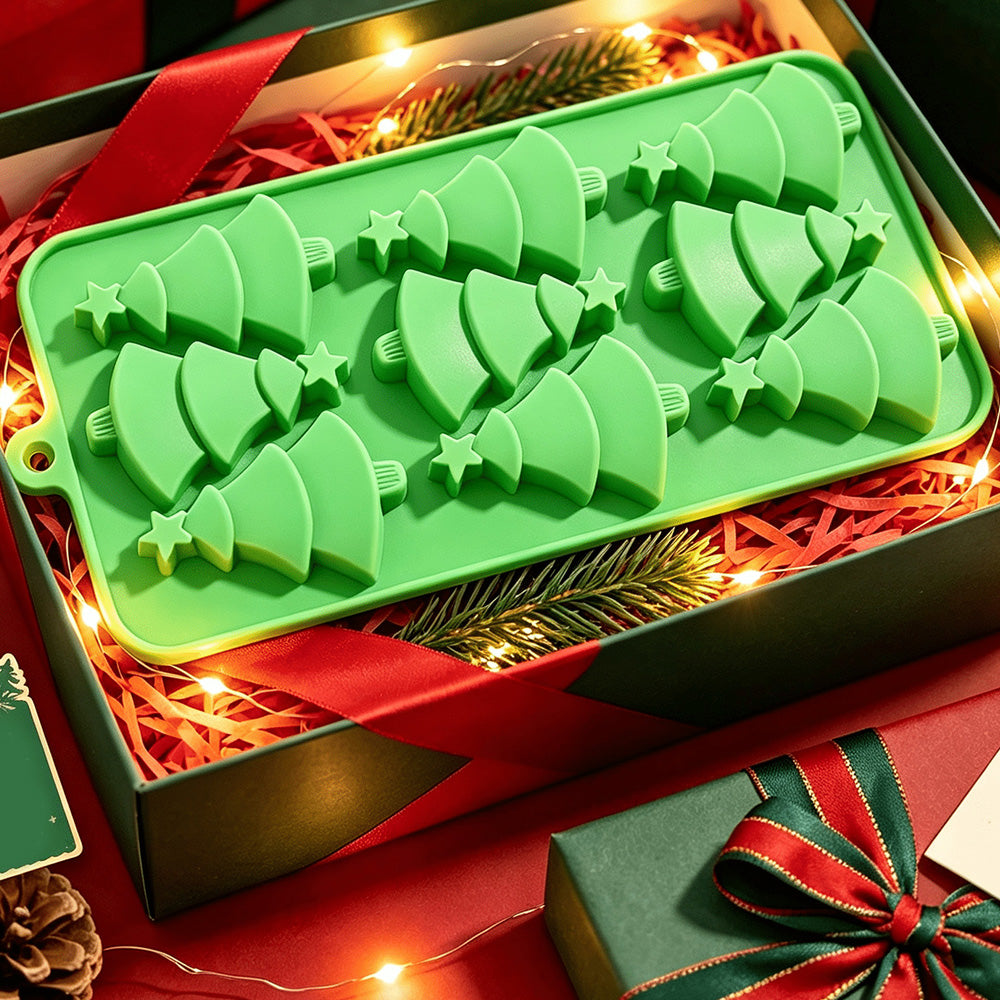 3 Pcs Christmas Silicone Mold Set Tree Gingerbread Man Snowman