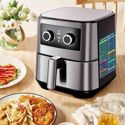 2Pcs Air Fryer Magnetic Cheat Sheet Set Air Fryer Accessories Cookbook