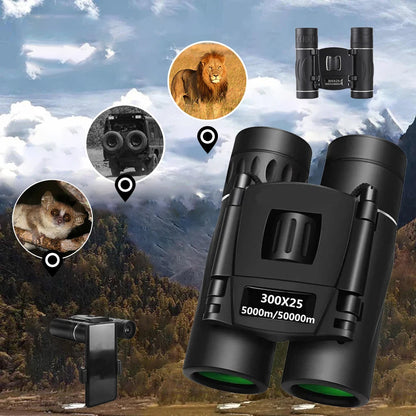 Travel Folding Binoculars Mini Pocket Binoculars with Phone Holder