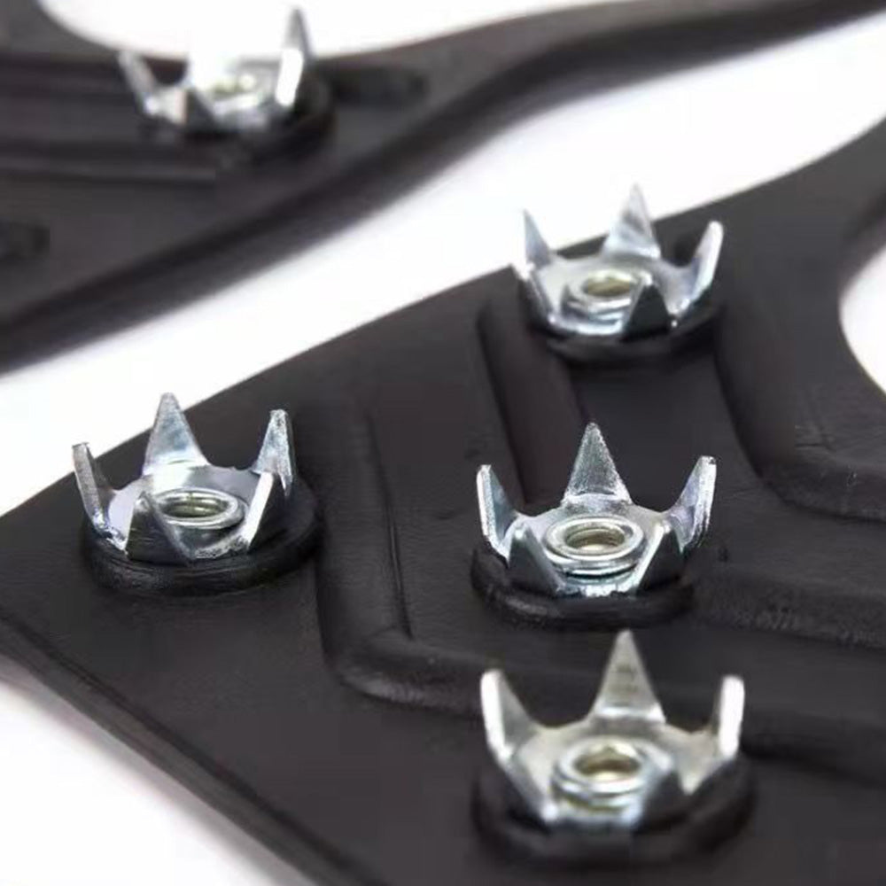 2 Pairs Ice Cleats Traction Crampons Snow Grips with 8 Spikes for Boots Shoes
