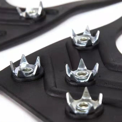 2 Pairs Ice Cleats Traction Crampons Snow Grips with 8 Spikes for Boots Shoes