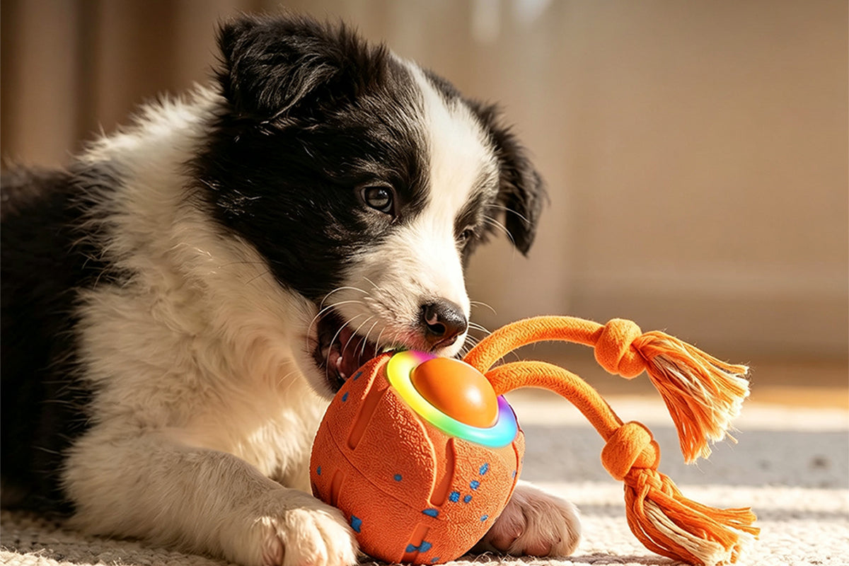 TPU Interactive Dog Ball with 3 Motion Modes Herding Ball for Dogs - Orange