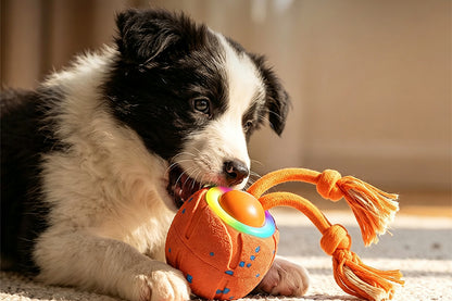 TPU Interactive Dog Ball with 3 Motion Modes Herding Ball for Dogs - Orange