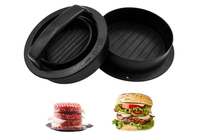 2Pcs Non Stick Stuffed Burger Press Hamburger Patty Molds Maker with 100 Wax Paper
