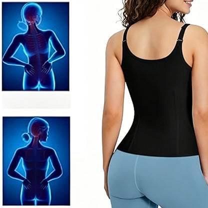 Sauna Vest Waist Trainer for Women Zipper Corset Body Shaper for Tummy Control