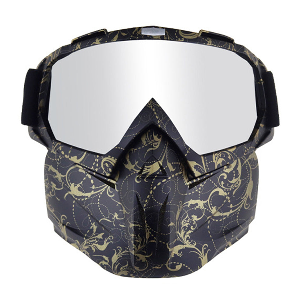 Ski Goggles Snowmobile Face Mask with Sun Glasses for Outdoor Sport