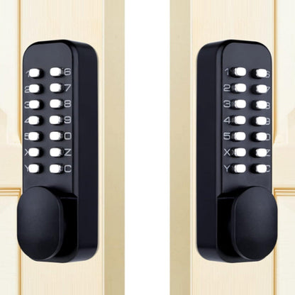 Mechanical Keyless Entry Door Lock Smart Code Combination Security Door Knob Black