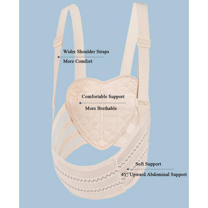 Maternity Belt Back Support Adjustable Abdominal Binder for Pregnancy-Beige