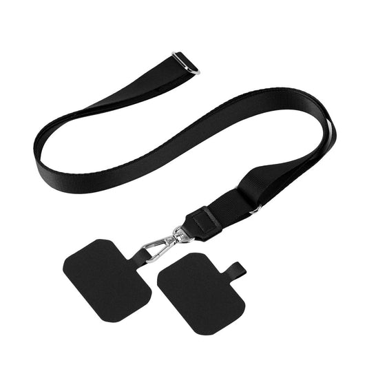 Anti-lost Mobile Phone Lanyard Set Universal  Crossbody Hanging Strap Rope Black