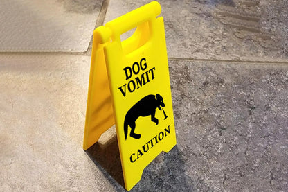 2Pcs Cat Vomit Sign Dogs Vomit Sign Cat Warning Sign Decoration Mini Fun Pet Signs Decor-Dog