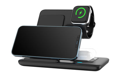 3-in-1 Fast Wireless Charger Stand Charging Station for iPhone Watch AirPods