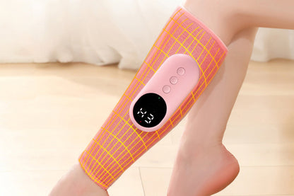 2Pcs Leg Massager Muscles Relax Heated Air Compression Foot Massage for Calf Blood Circulation-Pink