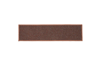 7 Piece Self Adhesive Stair Non-Slip Mat Carpet - Brown
