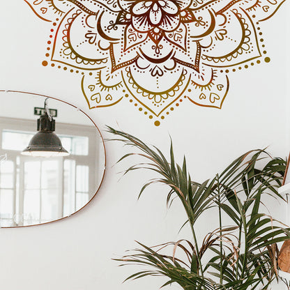 2Pcs Mandala Wall Stickers Lotus Mandala Decals for Walls Flower Wall Sticker Removable Peel and Stick Wall Decals