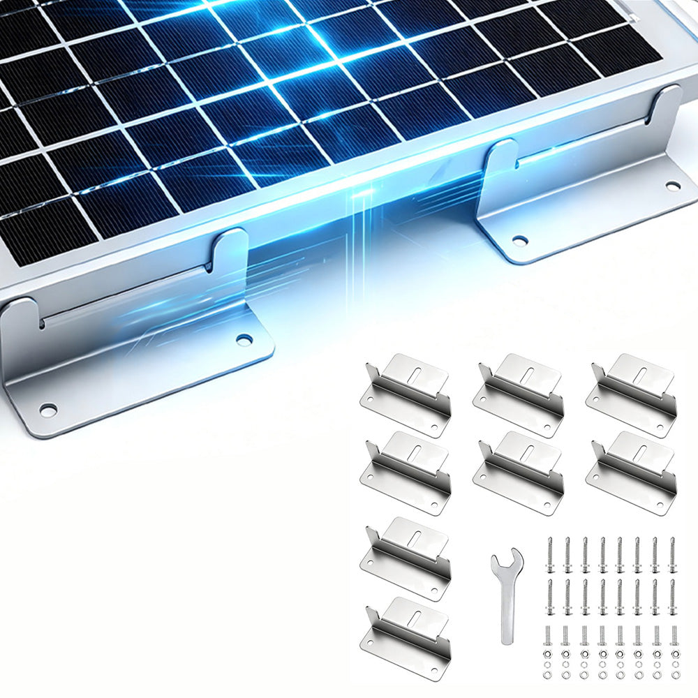 8Pcs Solar Panel Mounting Bracket Set for RV Roofs