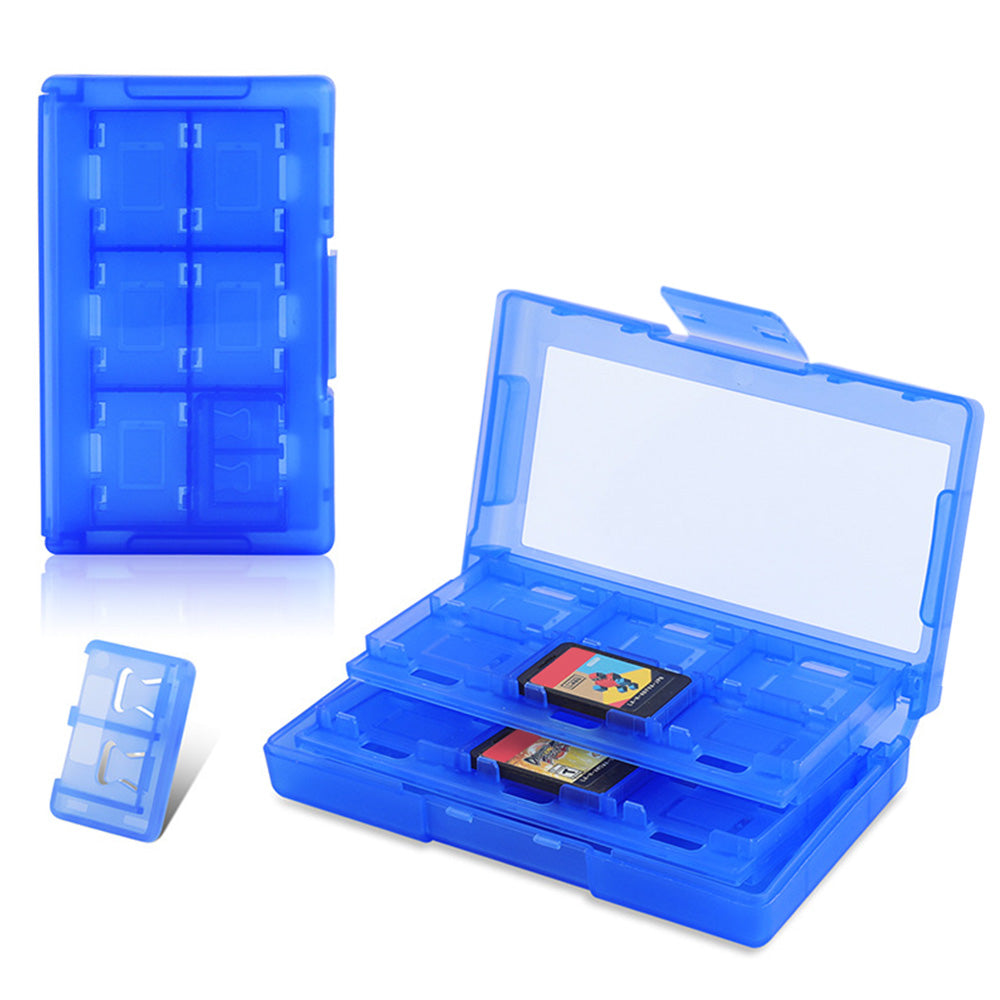 2-Pack 24-in-1 Game Card Storage Case Organizer Compatible with Nintendo Switch Blue
