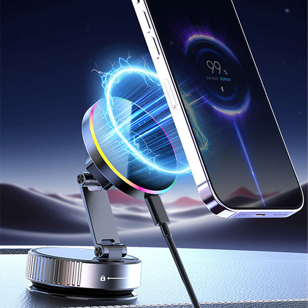 Aluminum Alloy Car Wireless Charger with RGB Light