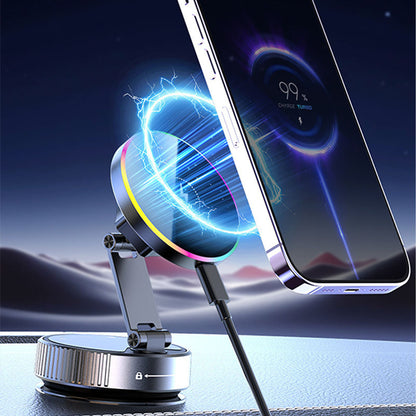 Aluminum Alloy Car Wireless Charger with RGB Light
