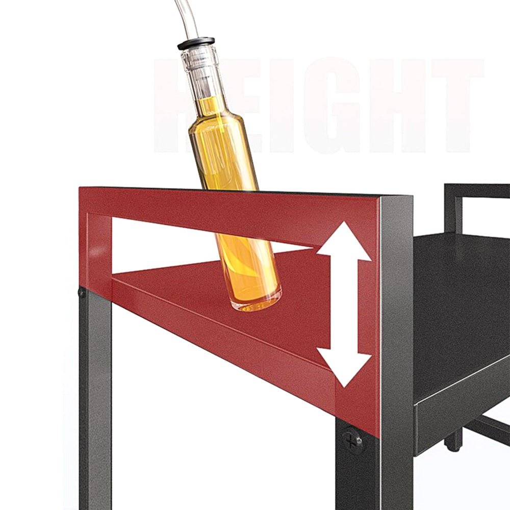 Adjustable Metal Shelf Stand for Microwave Oven Kitchen Storage Rack Organize