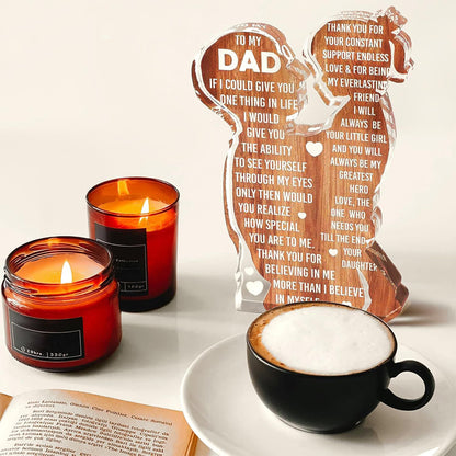 Father Day Acrylic Standing Sign Desk Decoration Plaque
