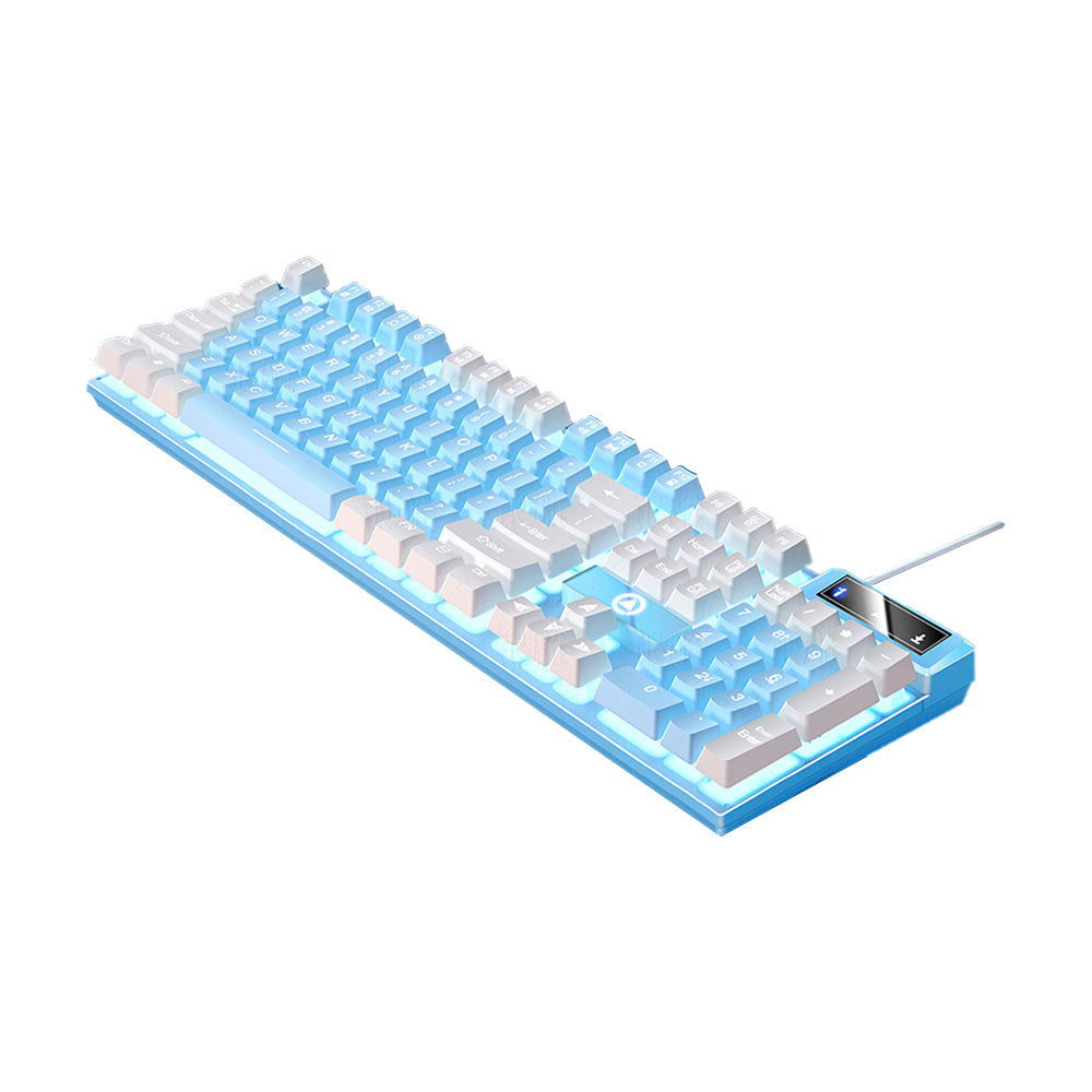 104 Keys Mechanical Gaming Keyboard Wired Backlit Keyboard Blue