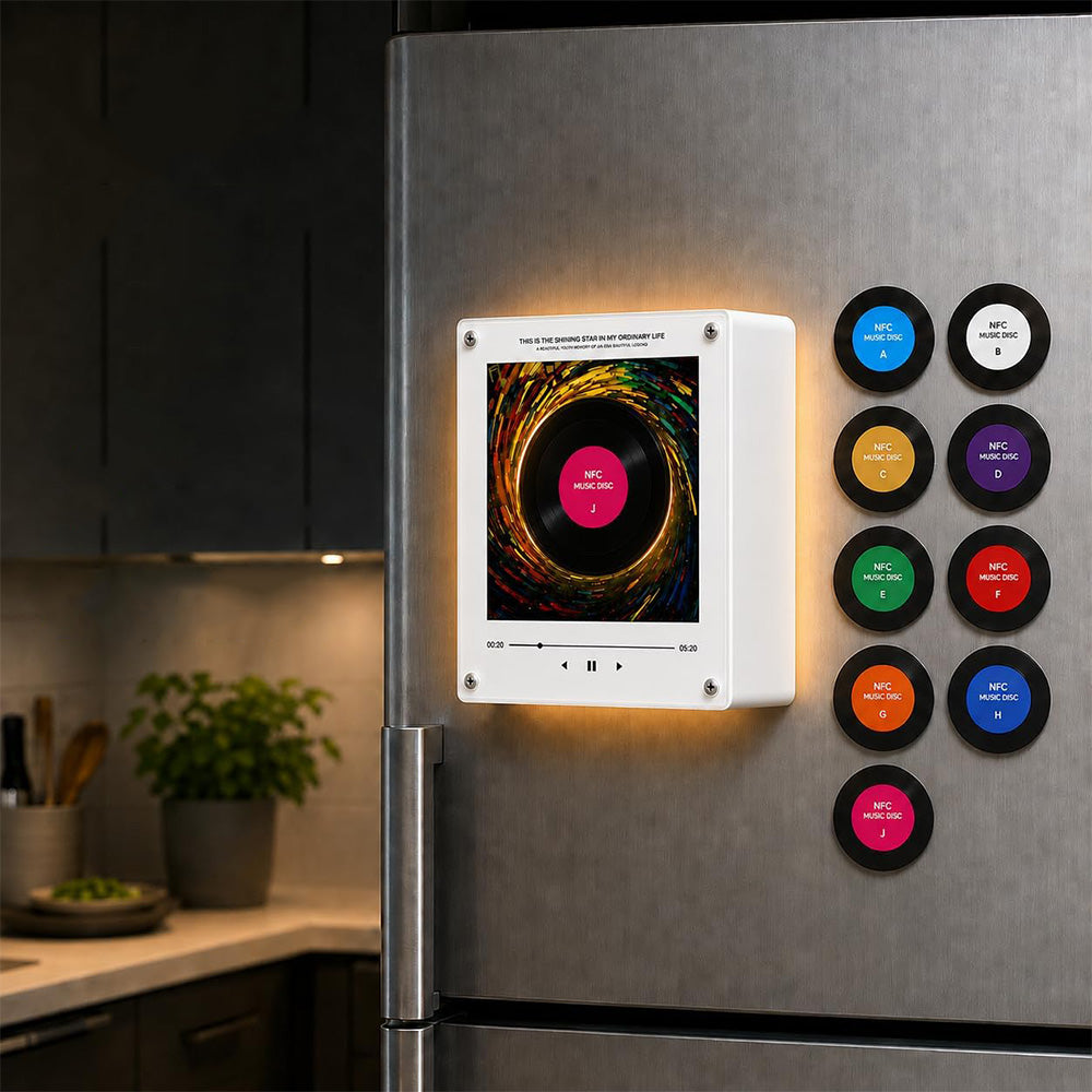 NFC Music Player with 9 Discs Retro Vinyl Record Player