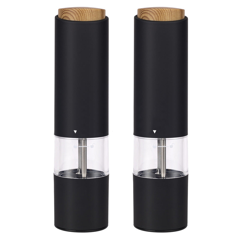 2PCS Electric Pepper Grinders ââ‚?LED Light & Adjustable Coarseness
