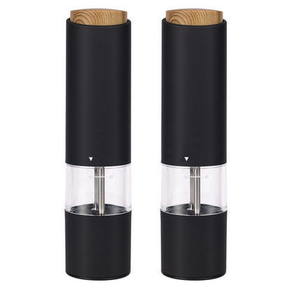 2PCS Electric Pepper Grinders ââ‚?LED Light & Adjustable Coarseness