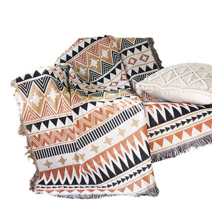 Aztec Style Throw Blanket Bohemian Sofa Blanket Cover for Couch Chair Bed Home Outdoor Beach Travel Style 4