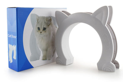 2Pcs White Cat Ear Pet Door Frame for Interior Door