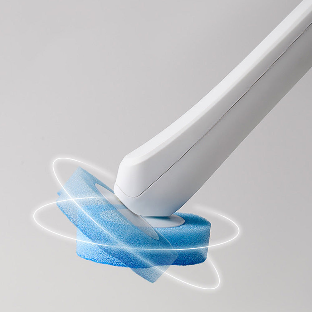 Disposable Toilet Brush Set with Replaceable Heads & Cleaning Liquid