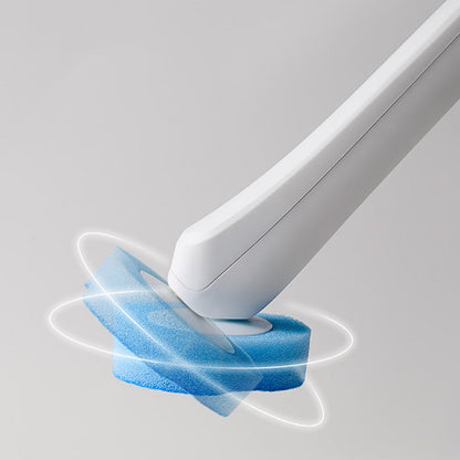 Disposable Toilet Brush Set with Replaceable Heads & Cleaning Liquid
