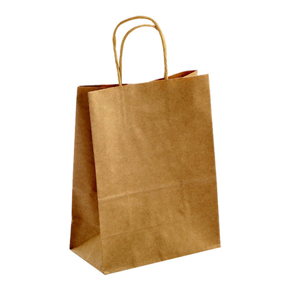 50 Pack Brown Kraft Paper Gift Shopping Bags with Handles