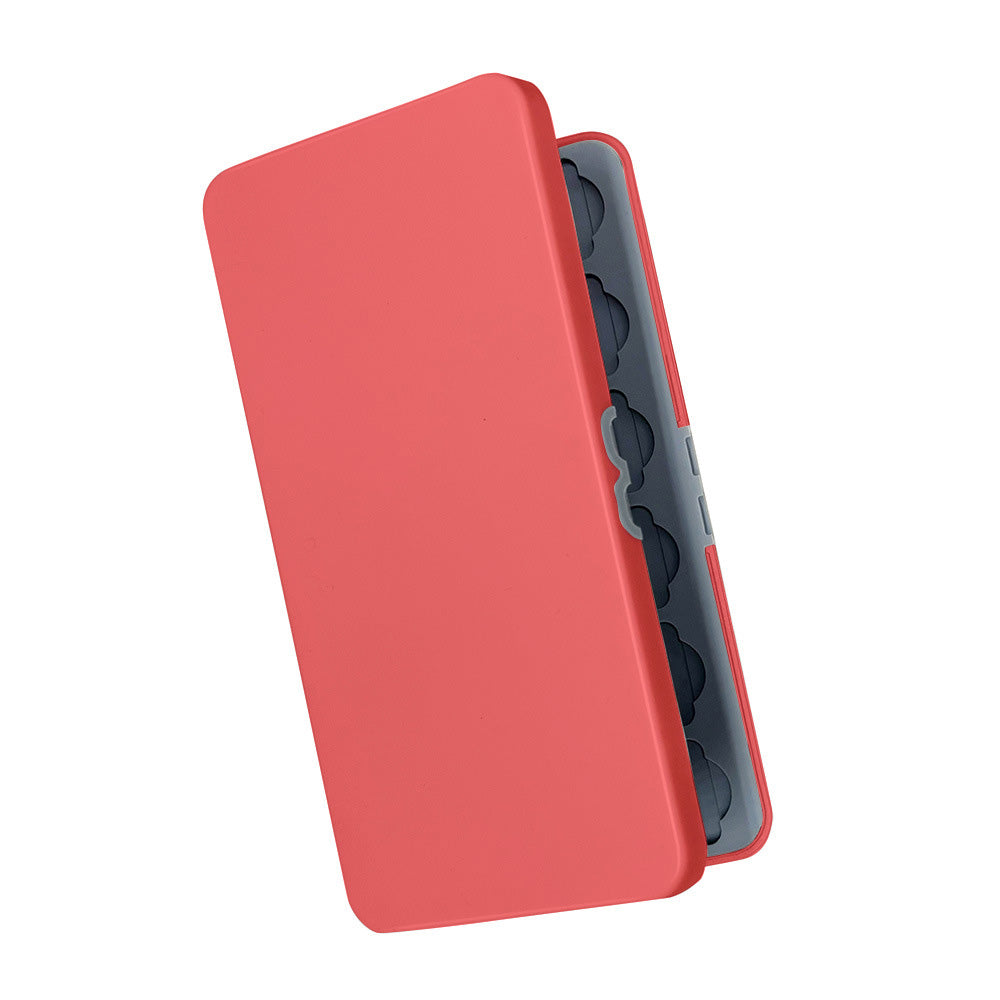 24-in-1 Game Card Storage Case Snap-Closure Protection Box for Nintendo Switch Lite / OLED Red