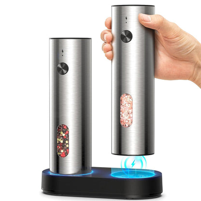 2Pcs Stainless Steel Salt and Pepper Grinder Set Shakers for Kitchen