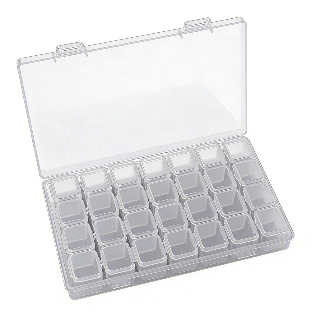 28 Grid Plastic Compartment Storage Box Container Jewellery Bead Craft Organiser