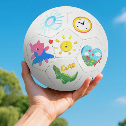 DIY Paintable White Soccer Ball Creative Sports Toy
