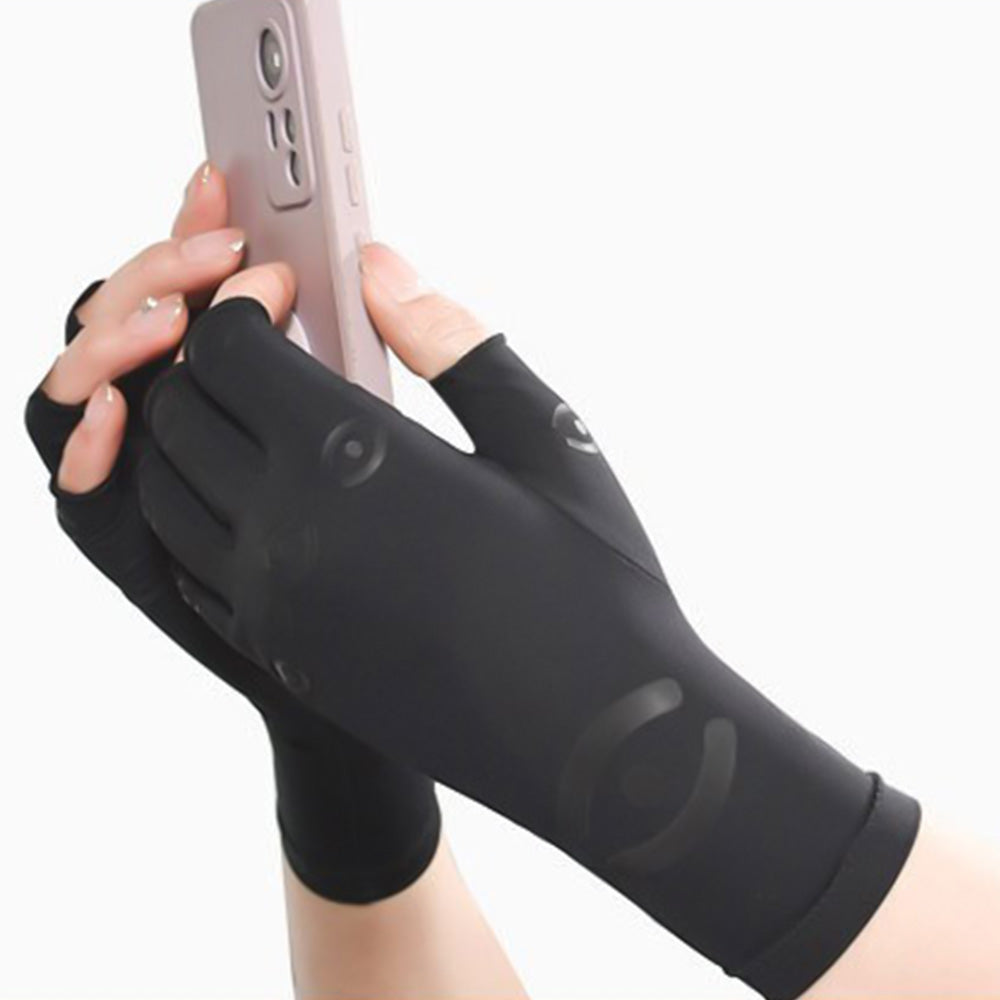 Half Finger Compression Gloves ââ‚?Carpal Tunnel & Joint Support for Typing Black