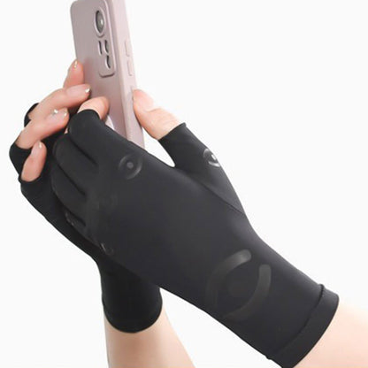 Half Finger Compression Gloves ââ‚?Carpal Tunnel & Joint Support for Typing Black