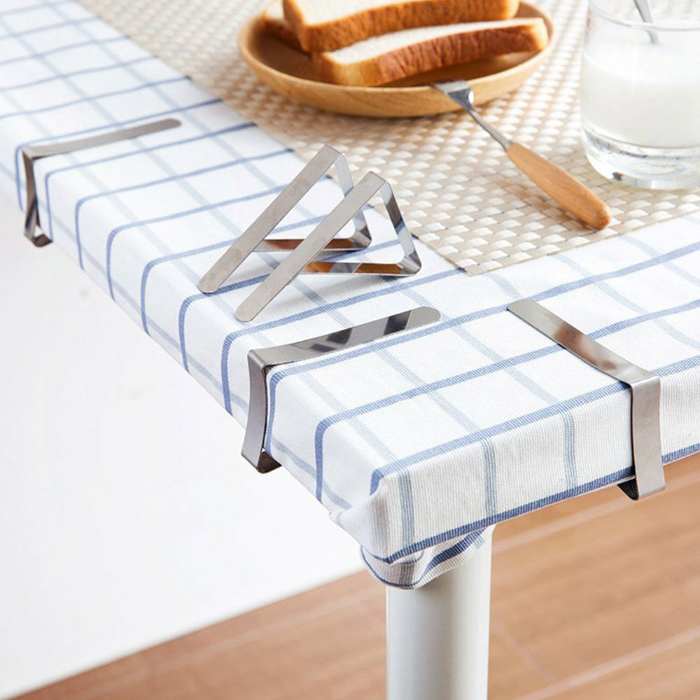 12Pcs Elastic 403 Stainless Steel Tablecloth Clips