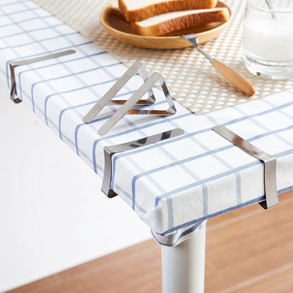 12Pcs Elastic 403 Stainless Steel Tablecloth Clips