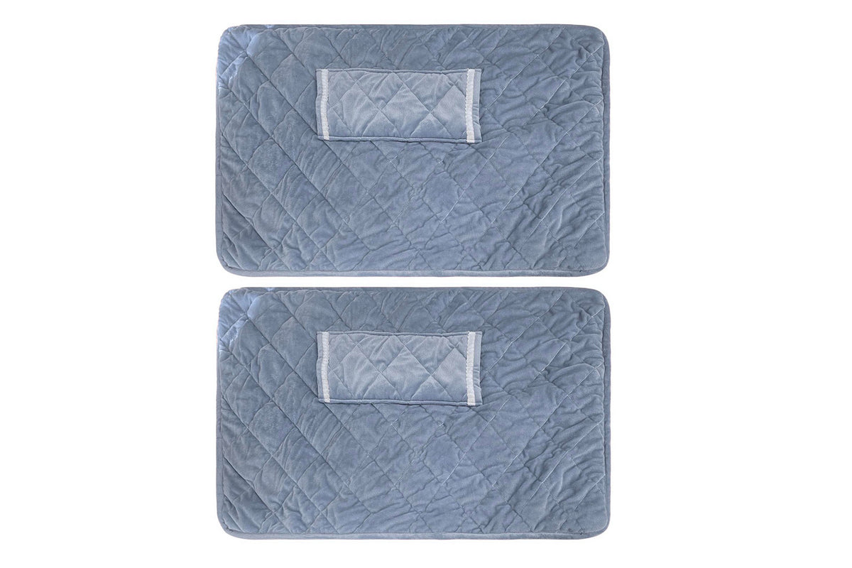 2Pcs USB Heating Pad Portable 5V Heated Travel Blanket Pads For Car Airplane-Grey