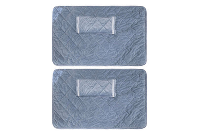 2Pcs USB Heating Pad Portable 5V Heated Travel Blanket Pads For Car Airplane-Grey