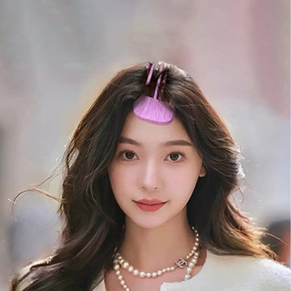 2Pcs Set Hair Volume Clip for Fluffy Bangs Easy High Crown Volume Comb for Natural Voluminous Look Purple