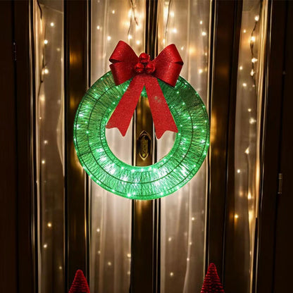 Christmas Hanging Wreath Festive Artificial Garland Decoration Green