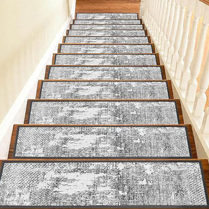 15Pcs Boho Non Slip Stair Tread Floor Mats