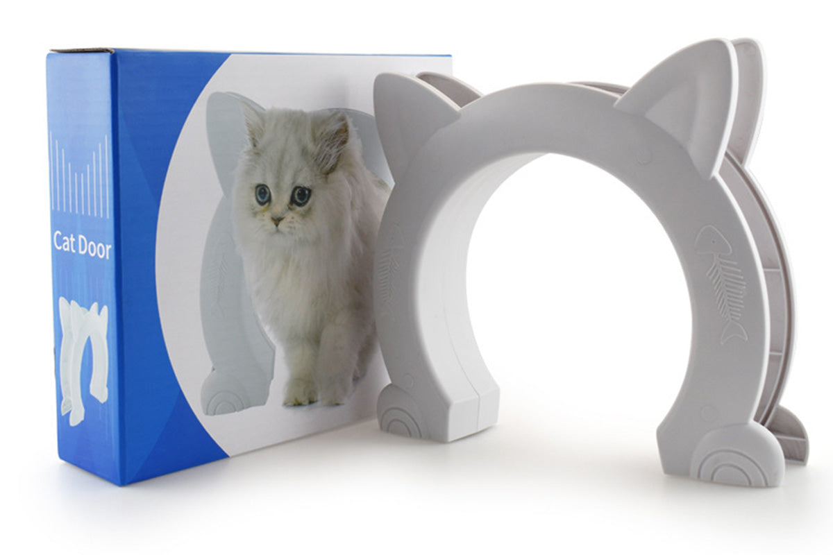 White Cat Ear Pet Door Frame for Interior Door