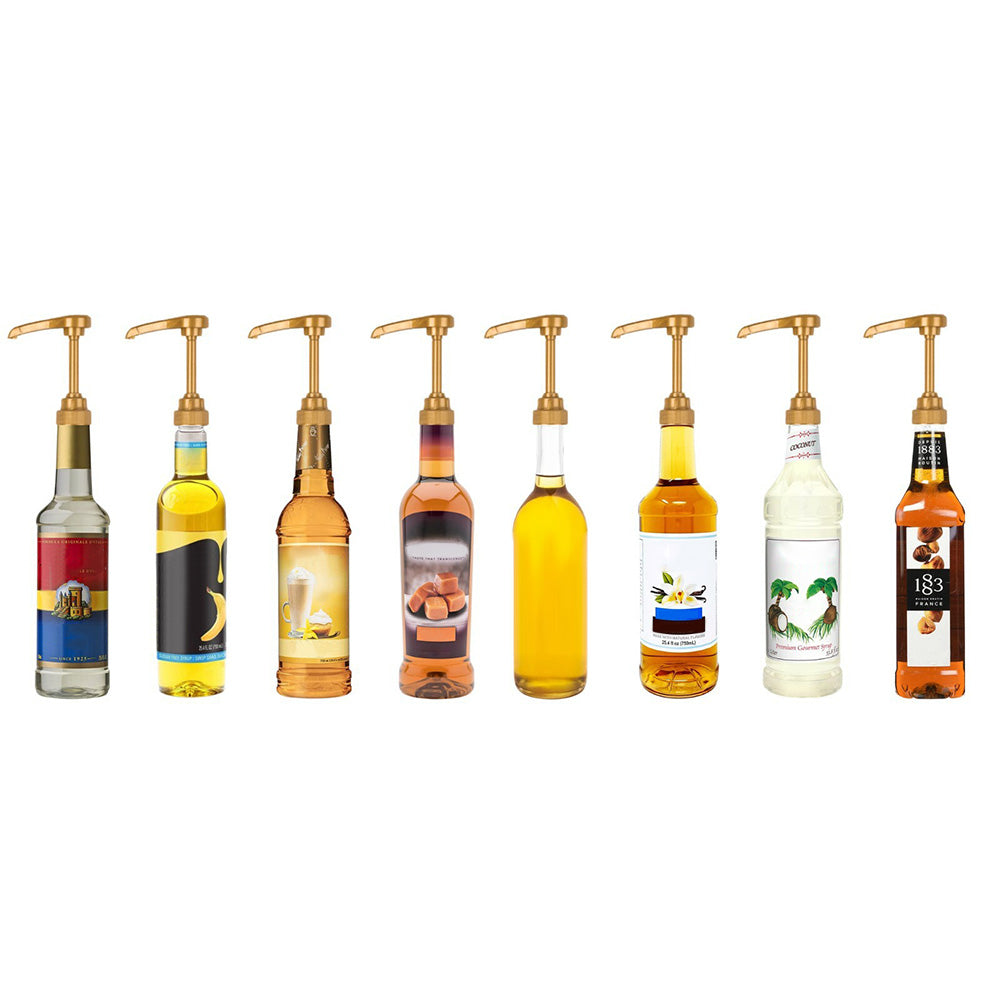4Pcs Syrup Pump Dispenser Set for 750ml Coffee Syrup Bottles