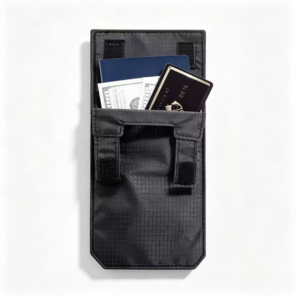 2 Pack 3 in 1 Hidden Belt Wallet Passport Pouch Travel Money Bag